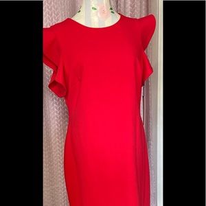 Red Calvin Klein dress size 12. NWT